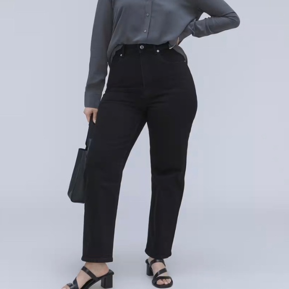 Everlane Denim - Everlane Women's The Curvy Way-High High Rise Denim Jean Black Size 26 NWT